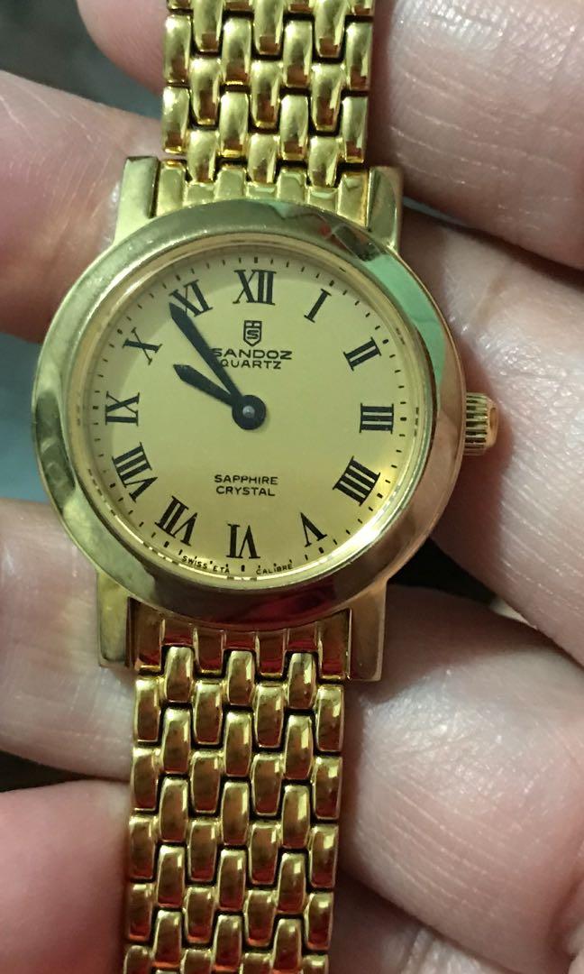 Authentic Sandoz Ladies Watch Swiss 9002 QZ Women s Fashion