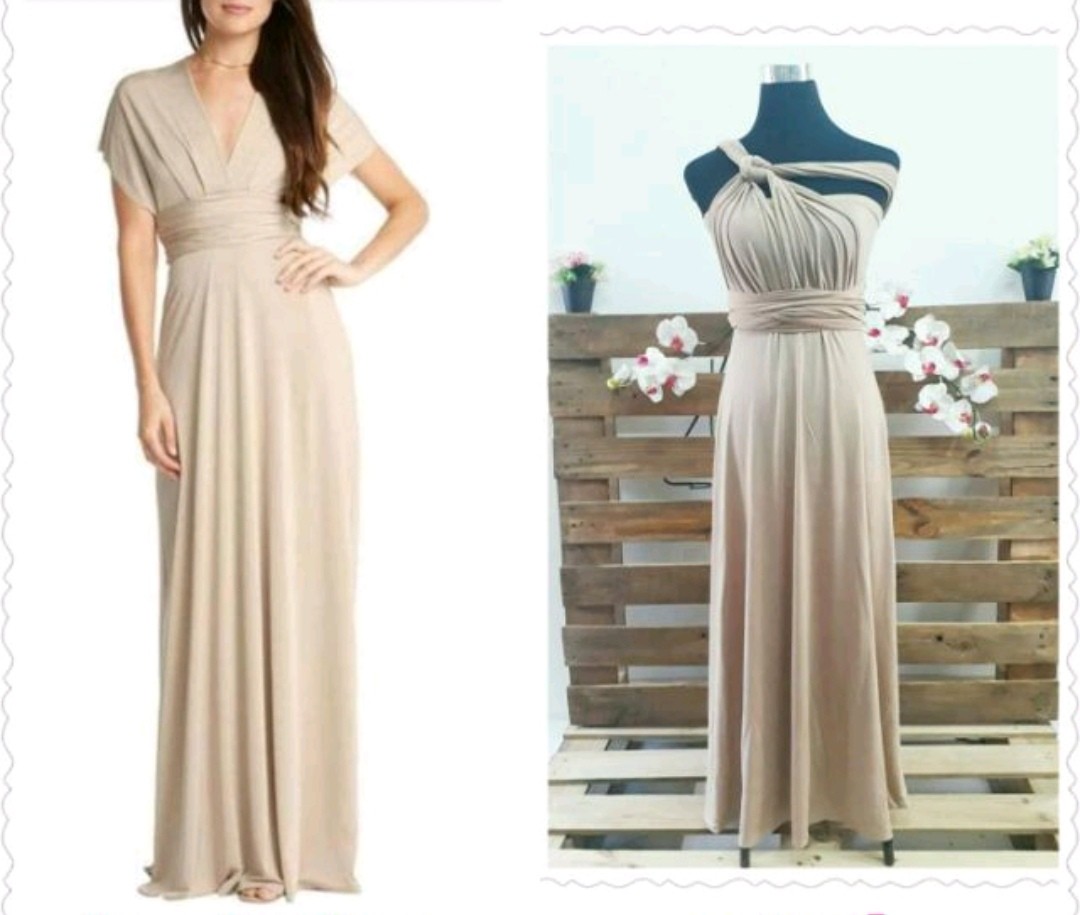 beige infinity dress