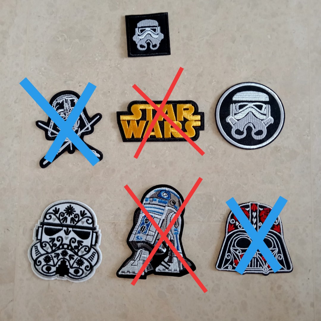 Star Wars Patch Sets for Jacket 12 pcs Morale Iron On/Sew On