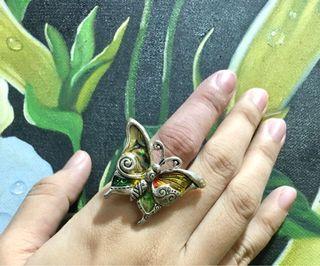 Butterfly cocktail ring