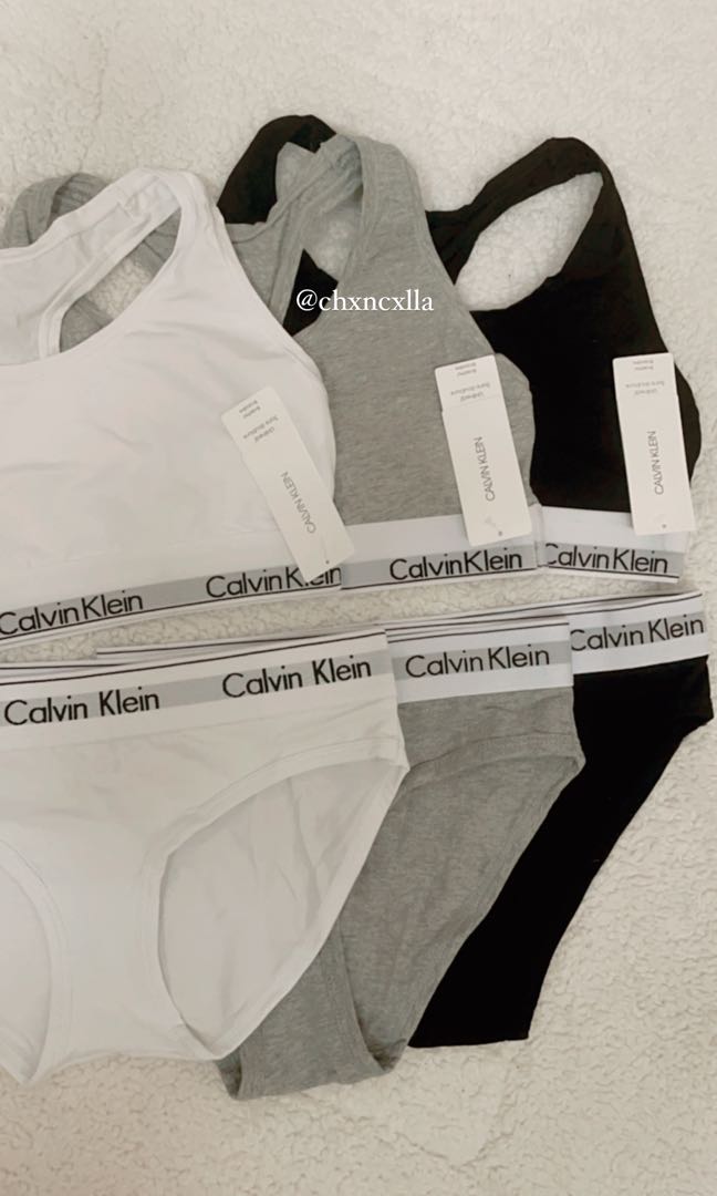 Calvin Klein panties & bra set (BNIP, INSTOCKS, AUTHENTIC), Women's Fashion,  New Undergarments & Loungewear on Carousell