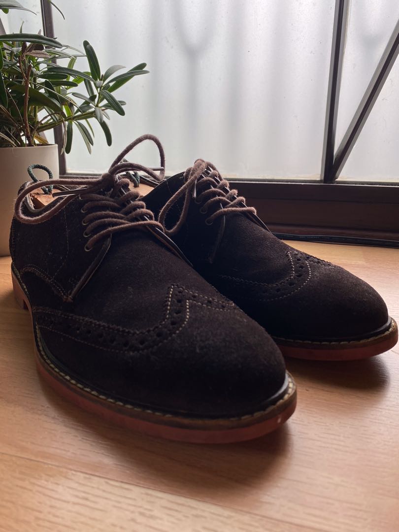 Cole haan suede wingtip hot sale