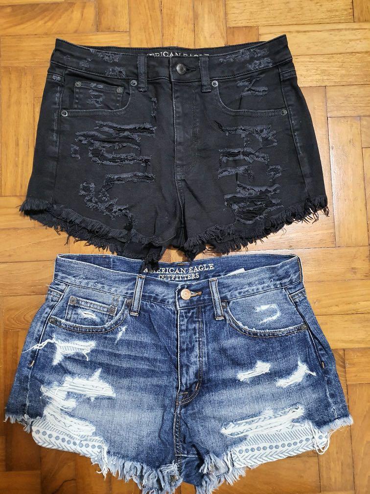 Denim Shorts AE Women s Fashion Bottoms Shorts on Carousell