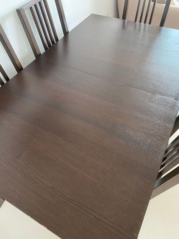 Ikea Dining Table extendable with ikea 6 chairs original price 800