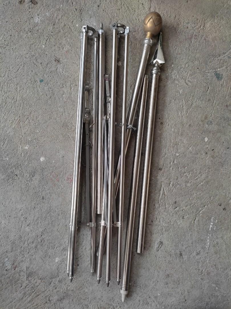 Flag Pole stand tripod Stainless Steel (Category: Tripods & Monopods) located in Imus. Submitted by bagginholicetc. (Listing ID 1116724301, Image 2). Description: Stainless steel tripod Flag Pole stand super sturdy compared to aluminum tripod flagpole! payment thru gcash/bpi online via Toktok/j&t/gogo express sf care of by the buyer..