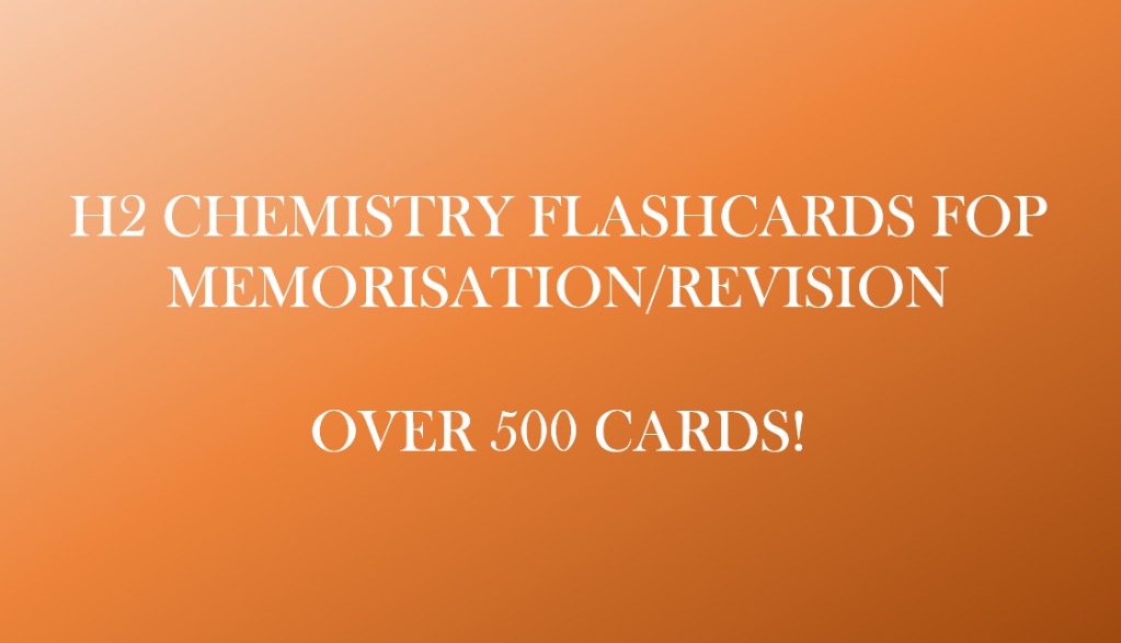 H2 CHEMISTRY FLASHCARDS, Hobbies & Toys, Books & Magazines, Assessment