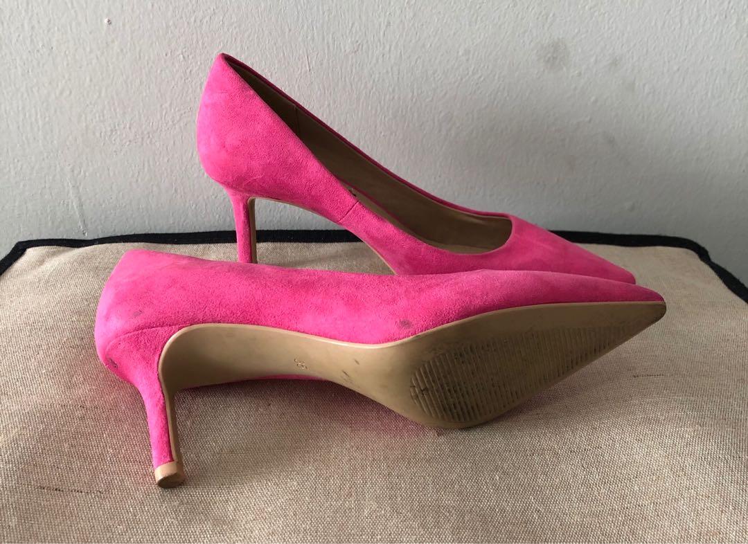 H M Pink Heels Women s Fashion Footwear Heels on Carousell