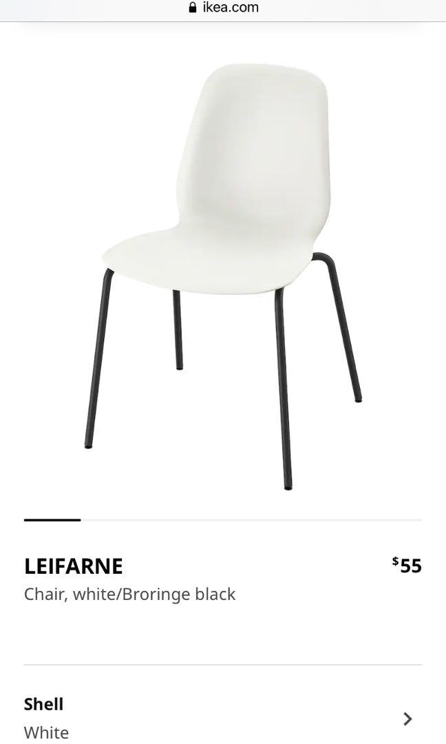 IKEA Leifarne Chair white Furniture Home Living Furniture