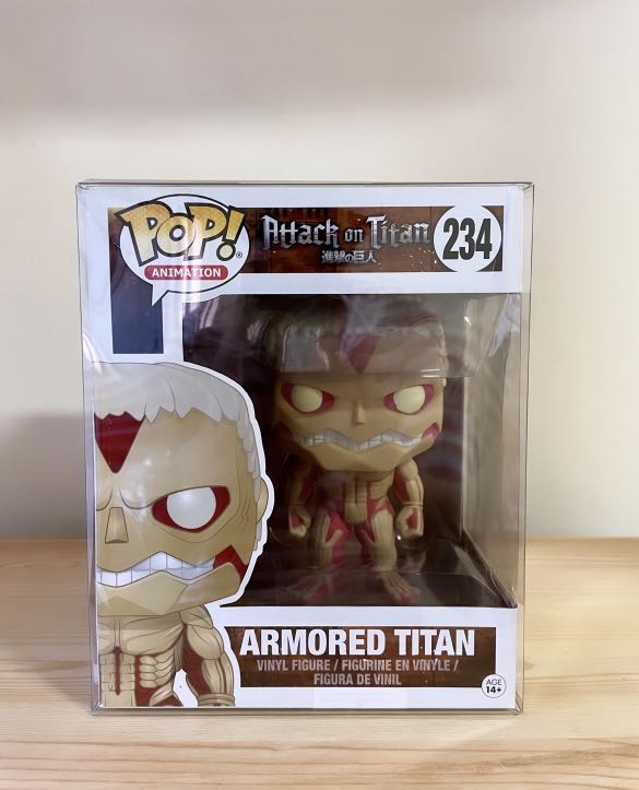 [IN STOCK] [DAMAGED] Attack on Titan Armored Titan Funko Pop, Hobbies