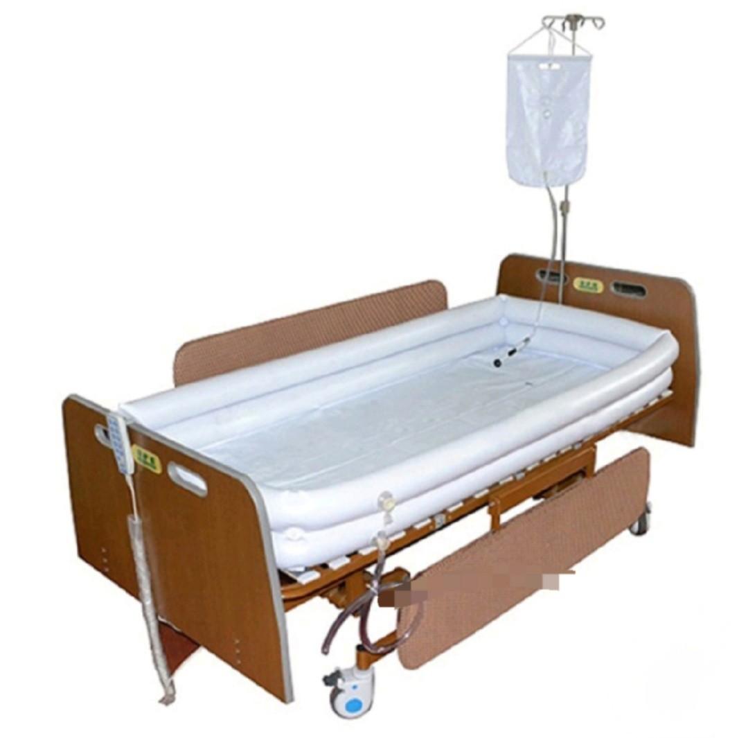 Inflatable Bed Shower Bath Basin Full Set with Air Pump, Water Bag and