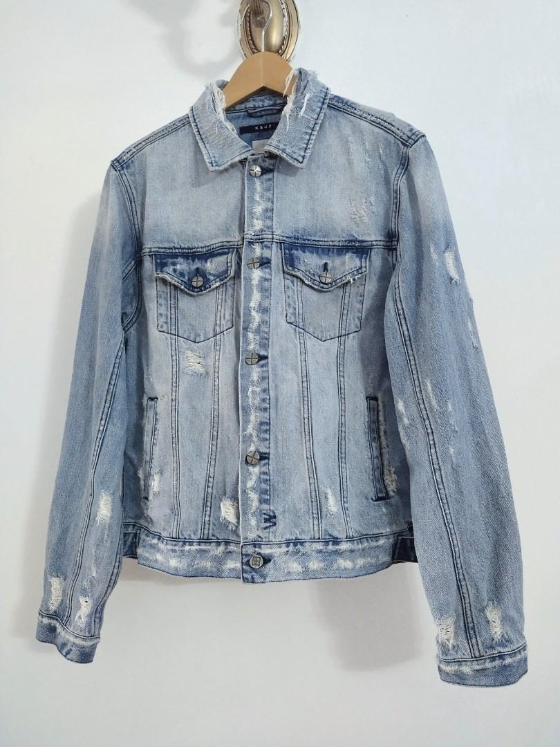Ksubi Distressed Denim Jacket Travis Scott