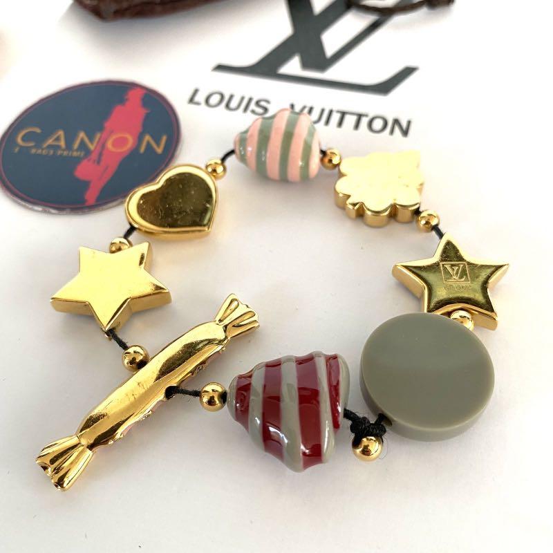 Louis Vuitton Goldtone Metal and Leather Candy and Star Necklace - Yoogi's  Closet