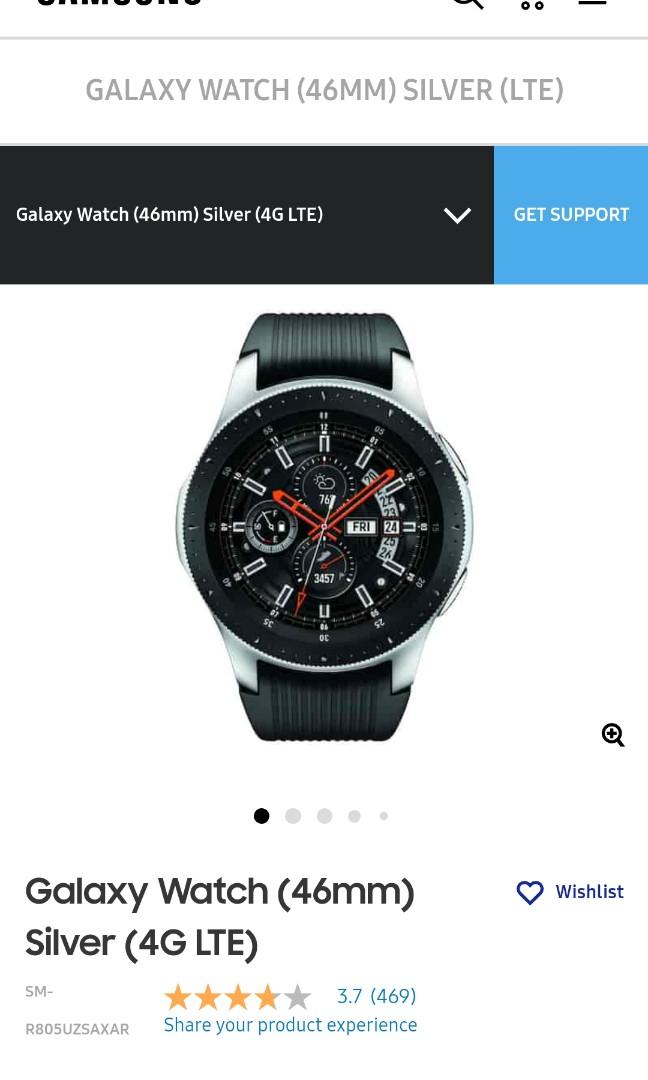 LTE/4G + BlueTooth) Samsung Galaxy watch 46mm, Mobile Phones \u0026 Gadgets,  Wearables \u0026 Smart Watches on Carousell