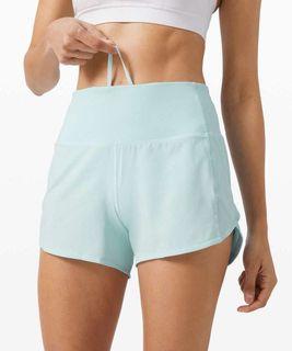 Lululemon speed up HR shorts 4” (size 4, blue glow)