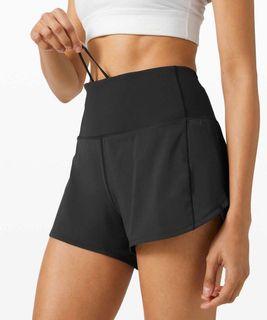 Lululemon speed up HR short 4” (black, size 4)
