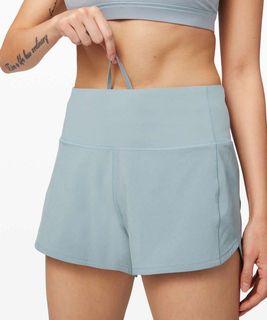 Lululemon speed up HR shorts 4” (size 4, blue cast)