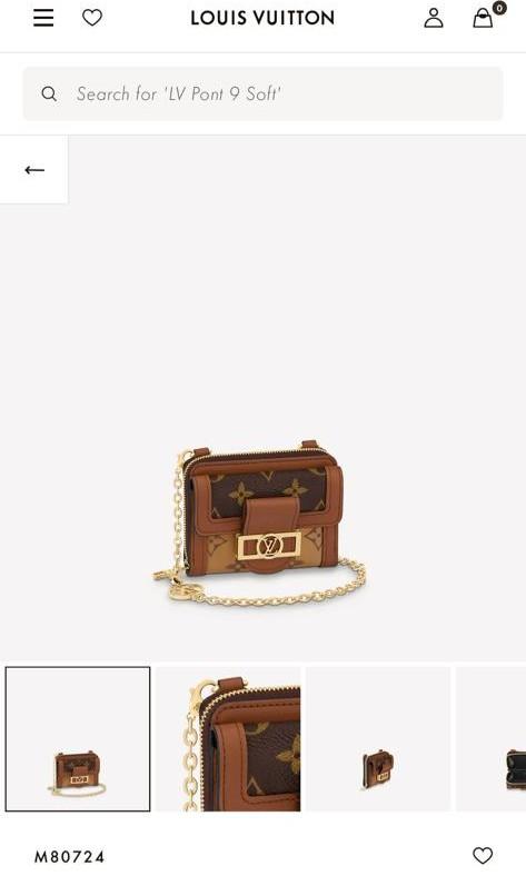 Louis Vuitton MONOGRAM Mini Dauphine Compact Wallet On Chain