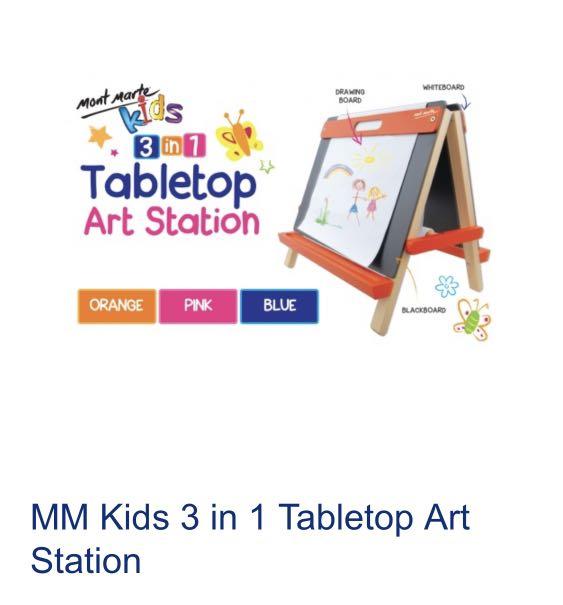 Mont Marte kids 3 in 1 tabletop art station , Hobbies & Toys