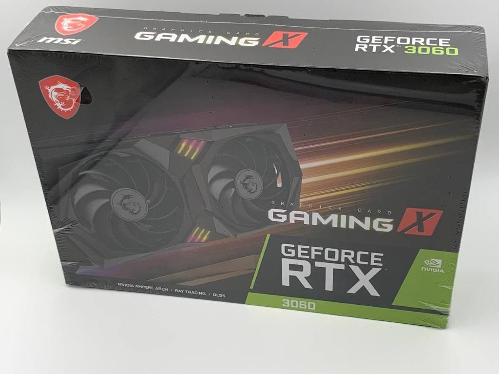 MSI GeForce RTX 3060 Gaming X 12GB 全新未開封水貨, 電腦＆科技, 桌 