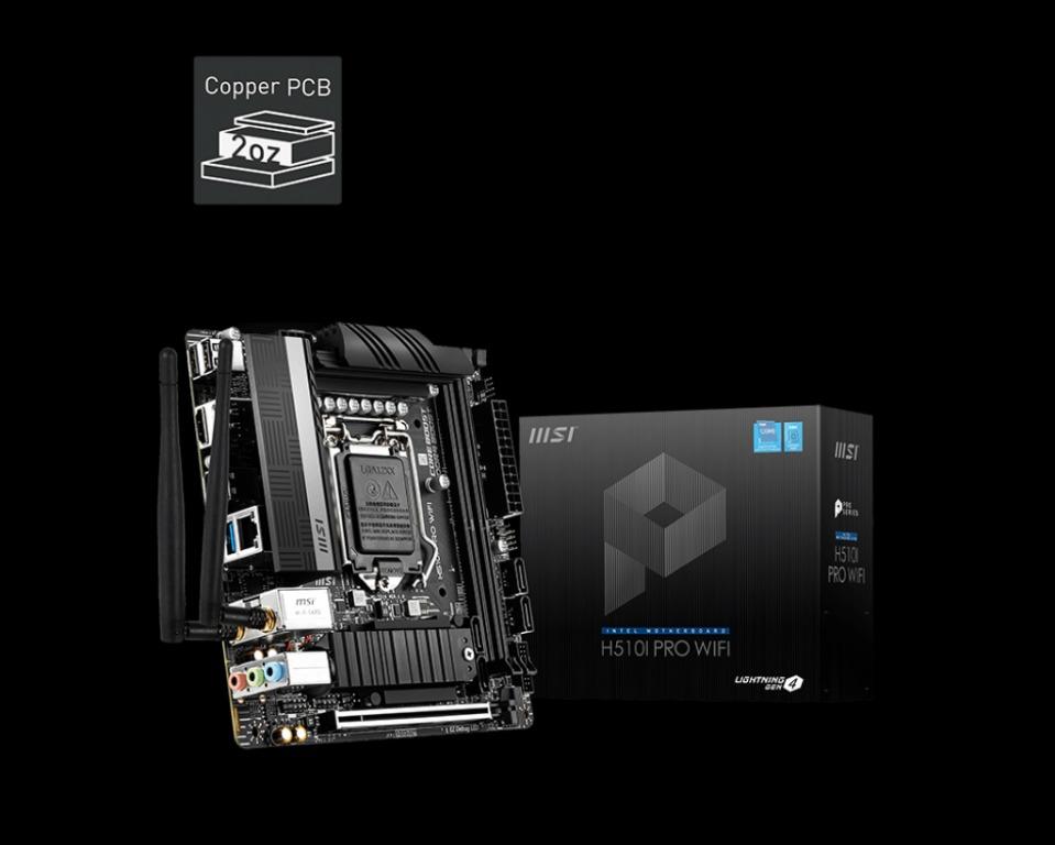 MSI H510I PRO WIFI (Intel 1200 socket mini ITX motherboard), Computers