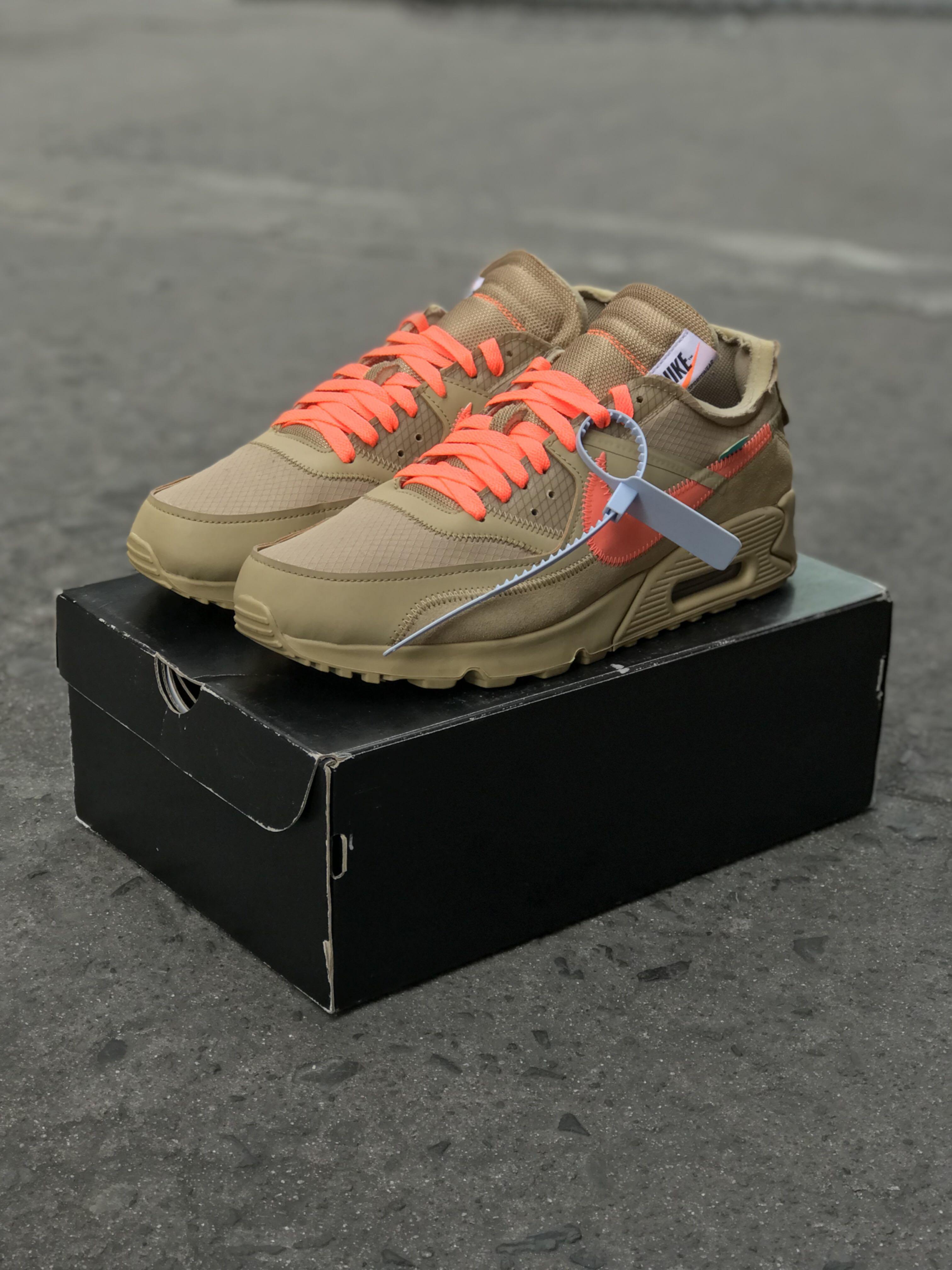 Off White Air Max 90 Desert Ore Men s Fashion Footwear Sneakers on Carousell
