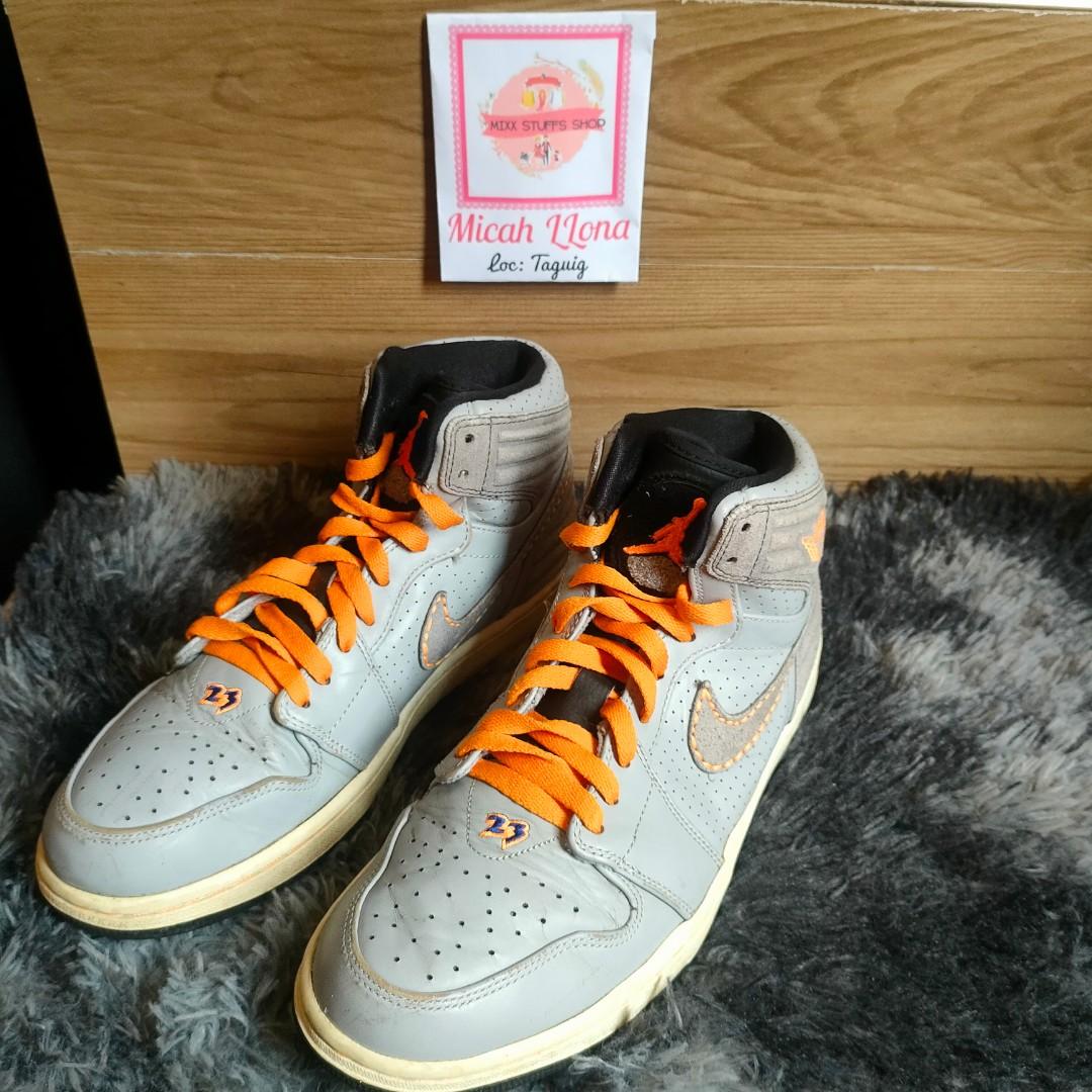 Jordan 1 retro store 93 wolf grey orange