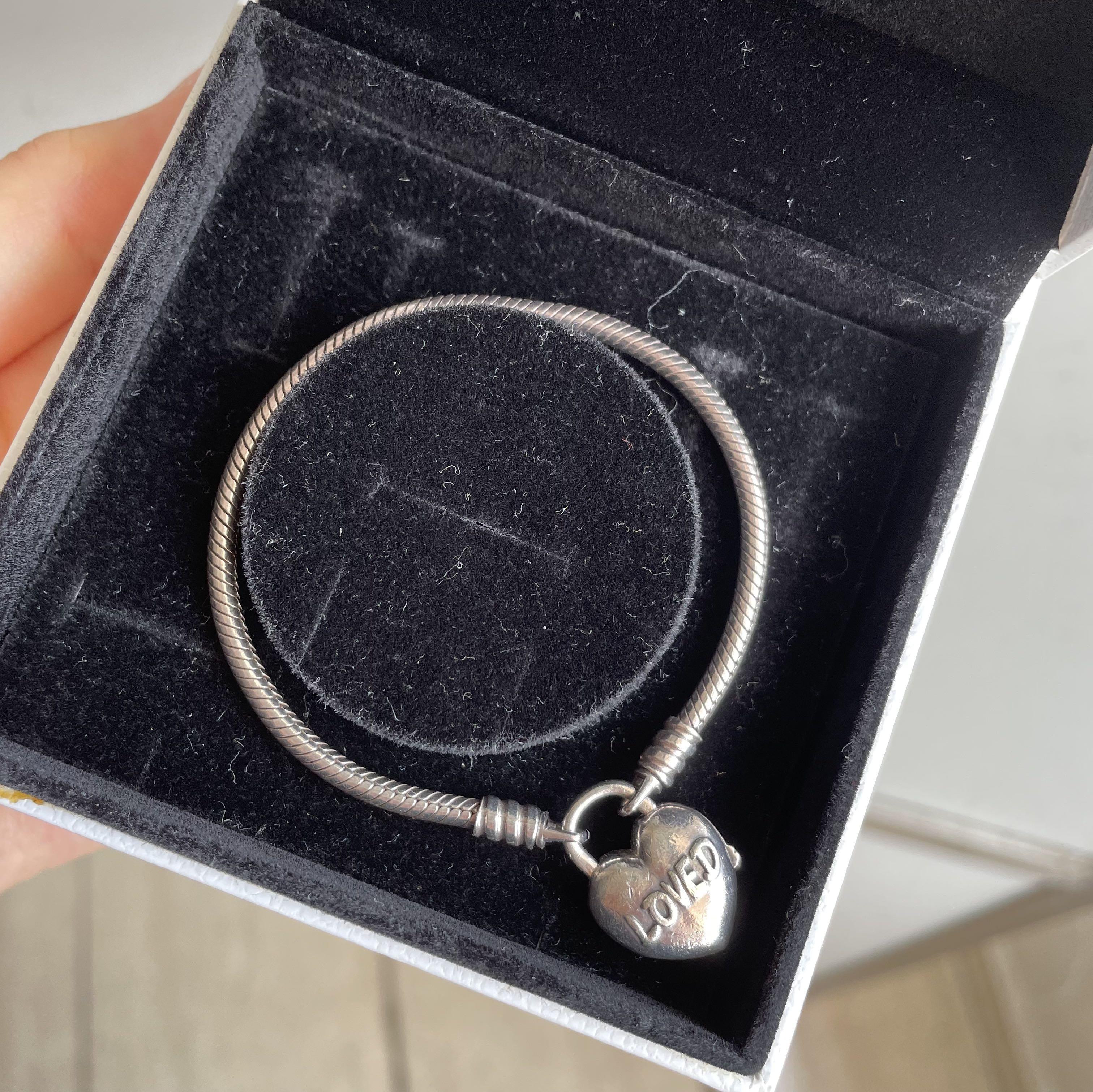 You are loved shop heart padlock bracelet