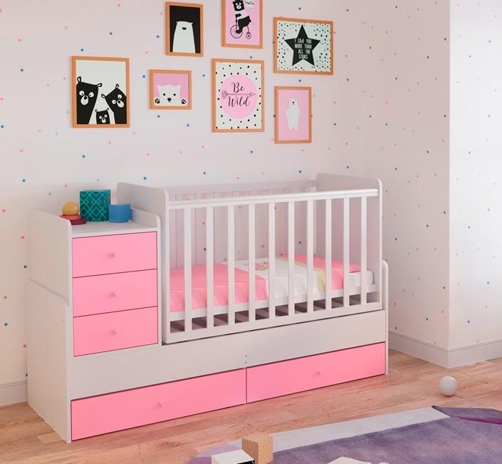 Polini Simple 1100 Convertible Cot to Junior Bed Babies Kids