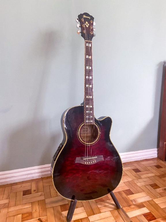 Pre loved Ibanez Model AEF37ETCS with Very Padded Guitar Bag for
