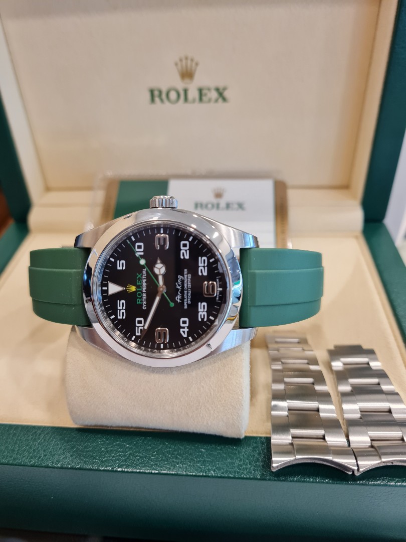 Rolex Air King 116900 with card Men s Fashion Watches