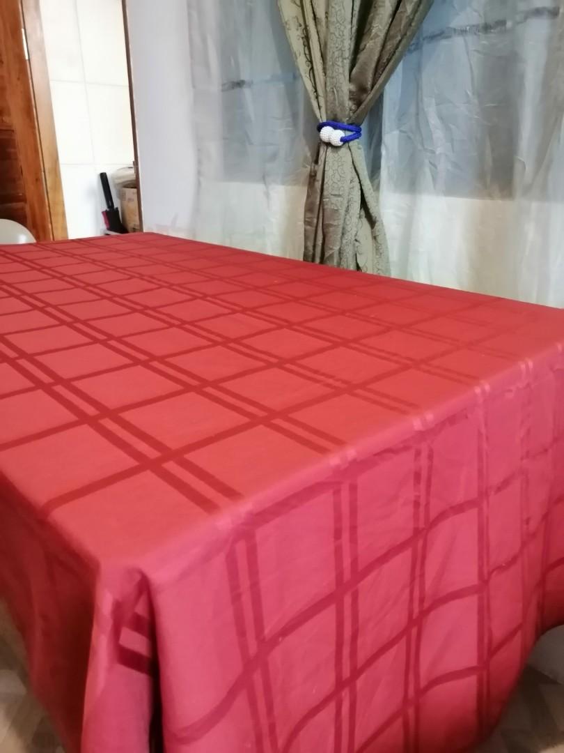Rust color table cloth, Furniture & Home Living, Kitchenware ...