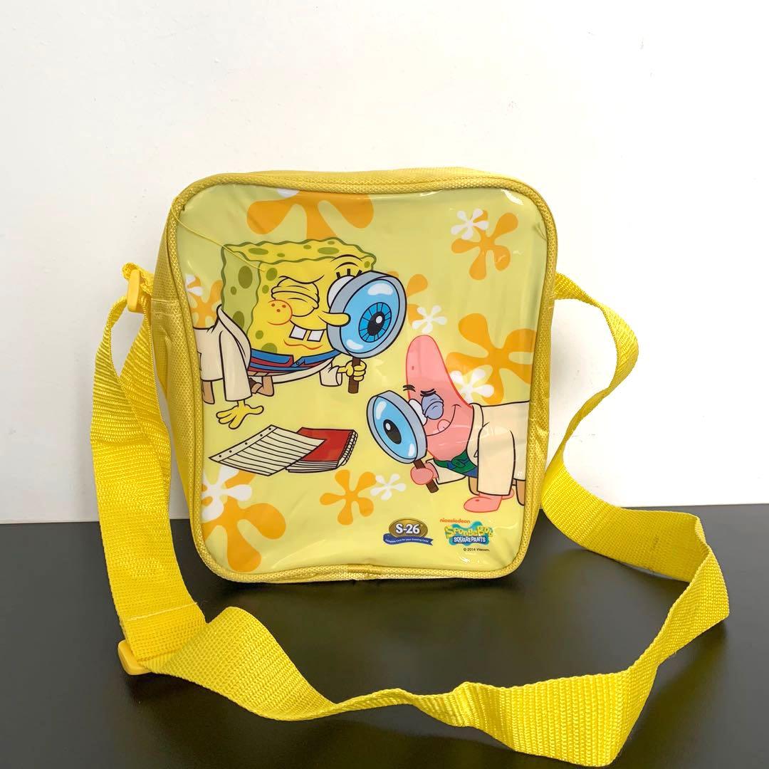 Yellow Spongebob Patrick Drawstring Backpack Sling Tote Kid's School Gym Bag 