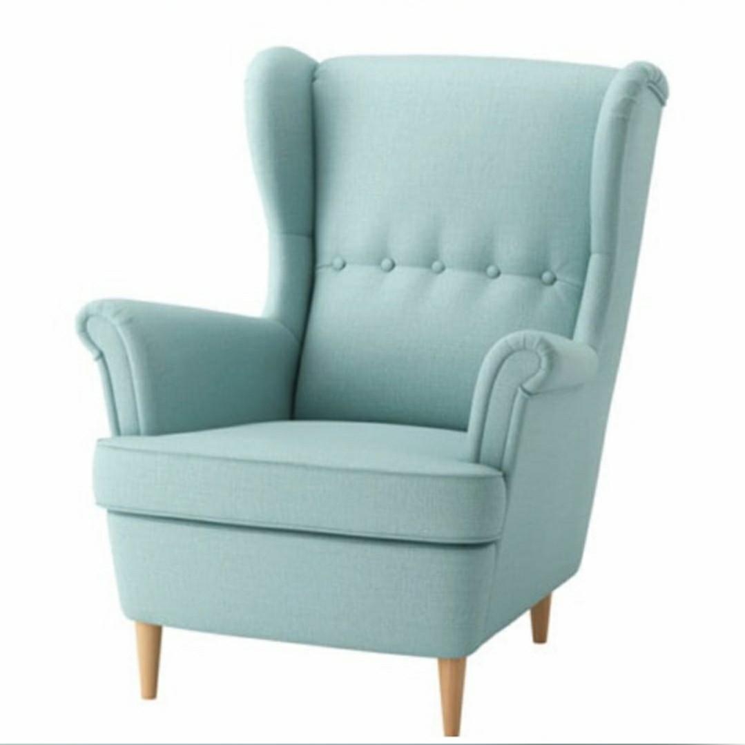 STRANDMON WING CHAIR Skiftebo Light Turquoise Furniture Home Living Furniture Chairs on Carousell
