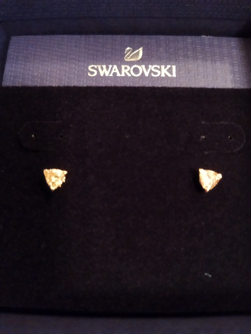 SWAROVSKI Swarovski Yellow Triangle Stud Earrings 5523550 