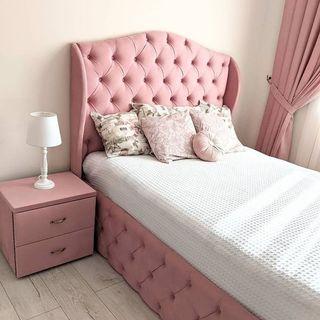 Tufted single bed