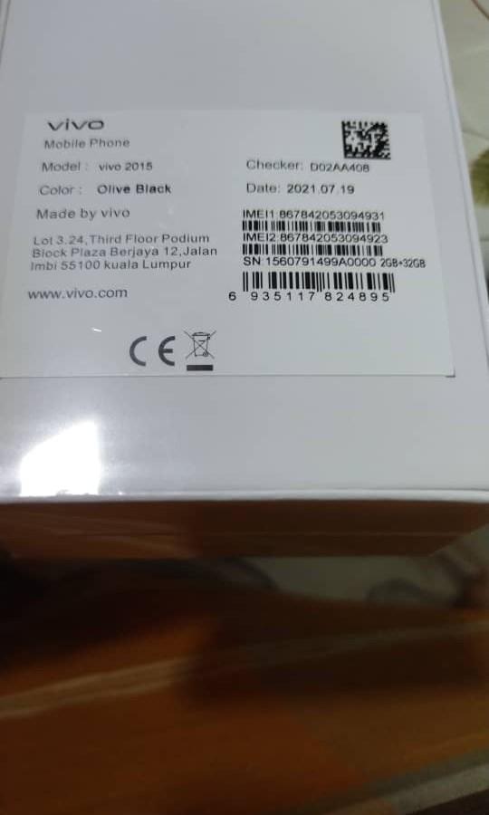 Vivo y1s online olive black