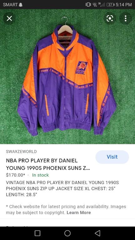 90s Los Angeles Lakers Pro Player by Daniel Young vintage NBA zip