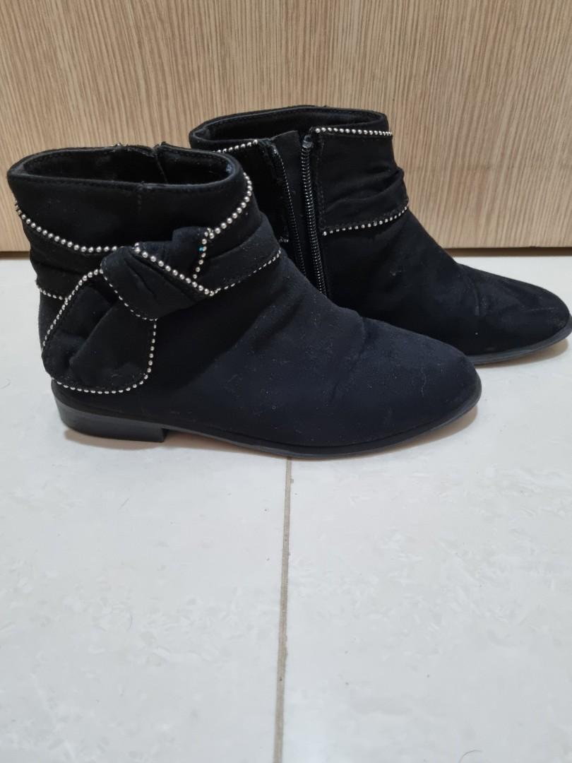 zara kids black boots