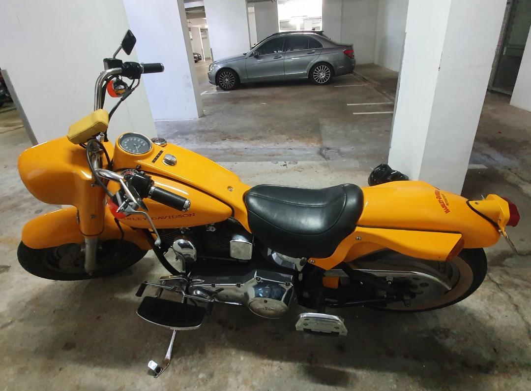 1997 Harley Davidson Fat Boy FLSTF Street Stalker Yellow