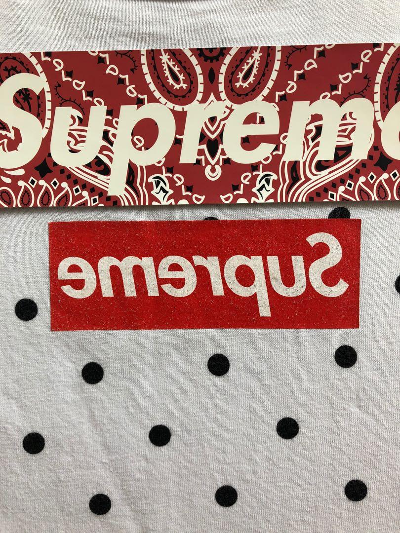 Supreme cdg polka outlet dot box logo