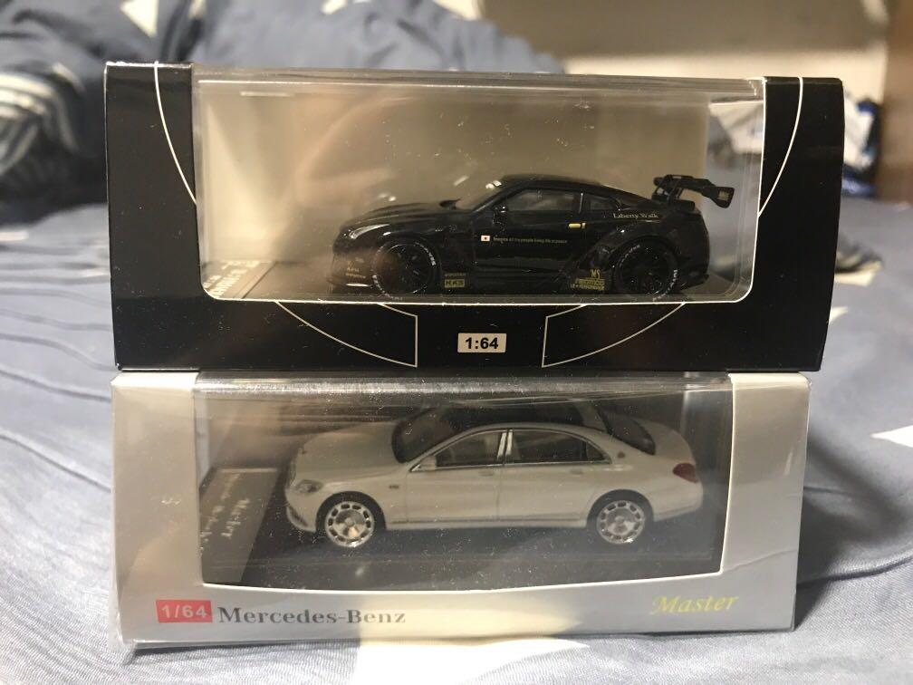 全新 1/64 Master/Time model 合金模型車 GTR R35/Mercedes-Benz S-class, 興趣及遊戲 ...
