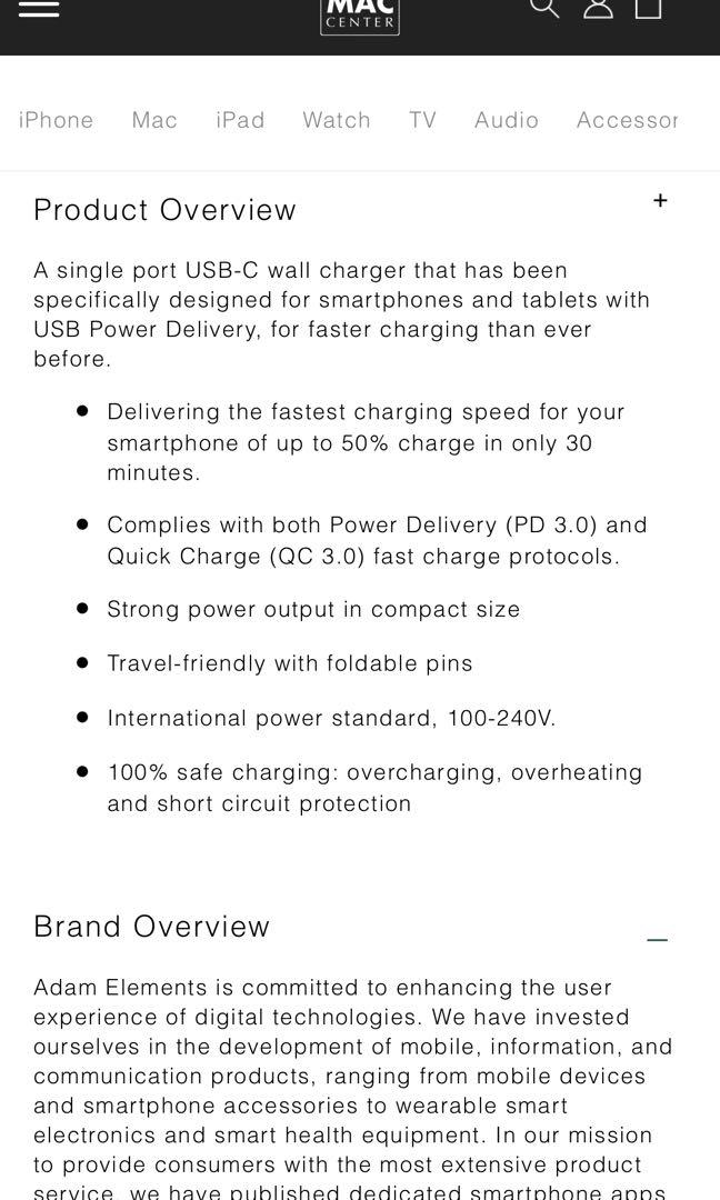 Cốc sạc nhanh USB-C PD20W ADAM OMNIA X1 ...