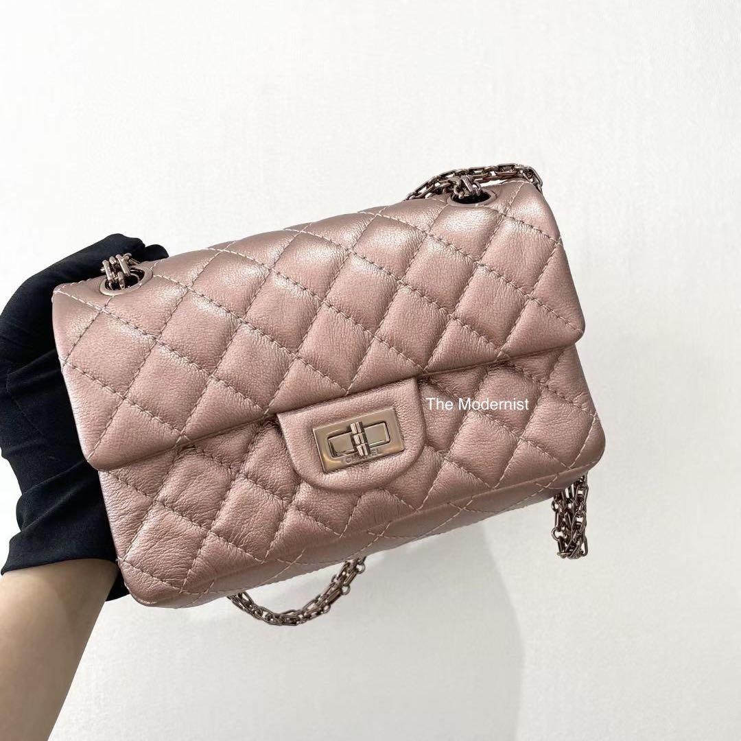 Authentic Chanel Mini  Flap Bag Copper Metallic Grained Calfskin,  Luxury, Bags & Wallets on Carousell