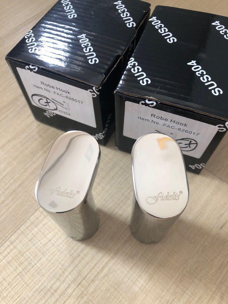 Bathrobe Hook (Category: Hooks & Hangers) located in Singapore. Submitted by step102 (Listing ID 1111439704, Image 2). Description: Brand new and come with box. Stainless steel Selling as a set for $40.