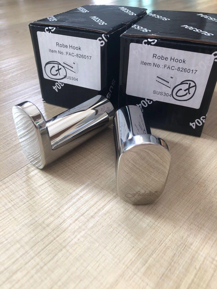 Bathrobe Hook (Category: Hooks & Hangers) located in Singapore. Submitted by step102 (Listing ID 1111439704, Image 1). Description: Brand new and come with box. Stainless steel Selling as a set for $40.