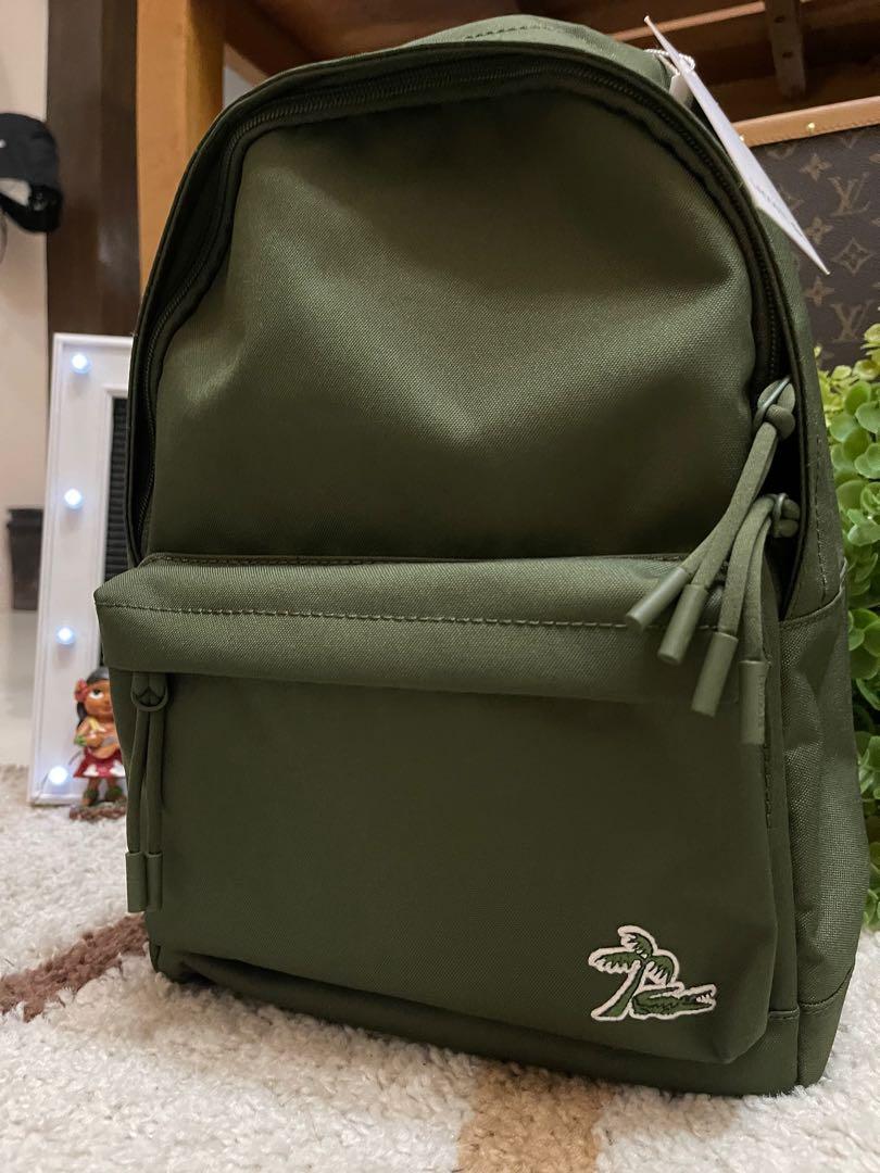BER-month sale‼️ Authentic LACOSTE olive green/brown backpack