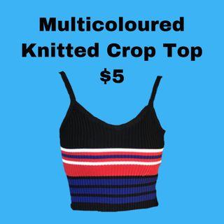 Black Knitted Crop Top