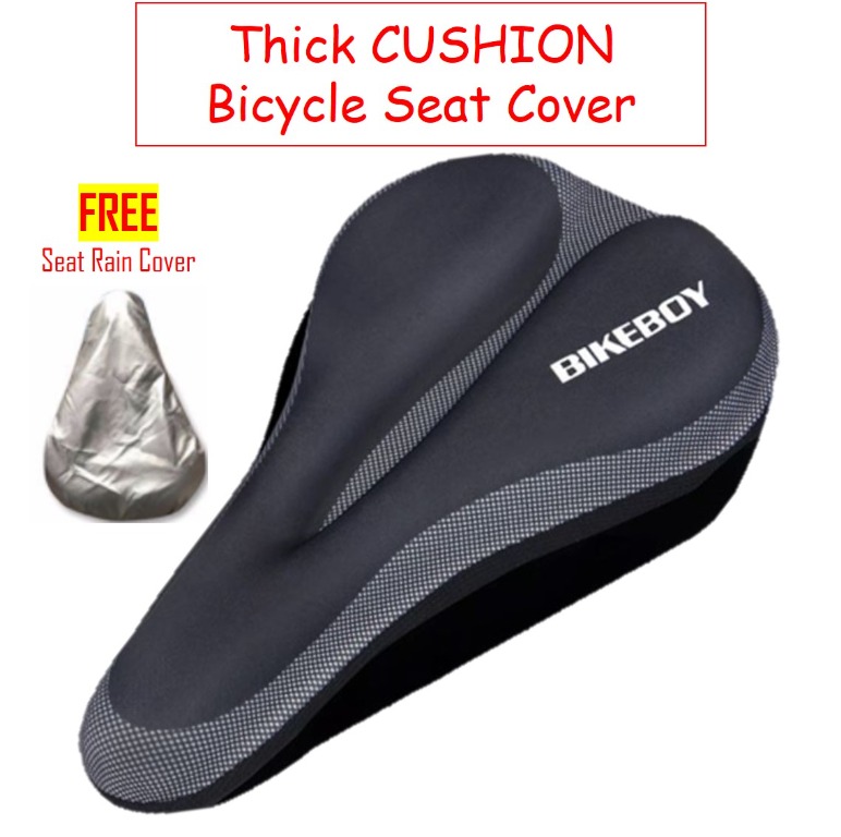 Breathable Bike Saddle Foam Padded Comfort Soft  Cushioned Seat Pad Black