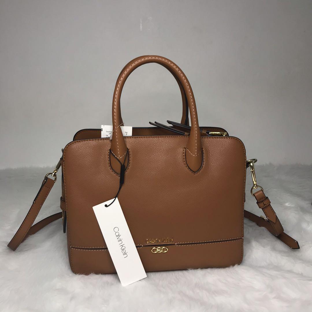 BRAND NEW] Calvin Klein Sophia Micro Pebble Leather Satchel, Luxury, Bags &  Wallets on Carousell