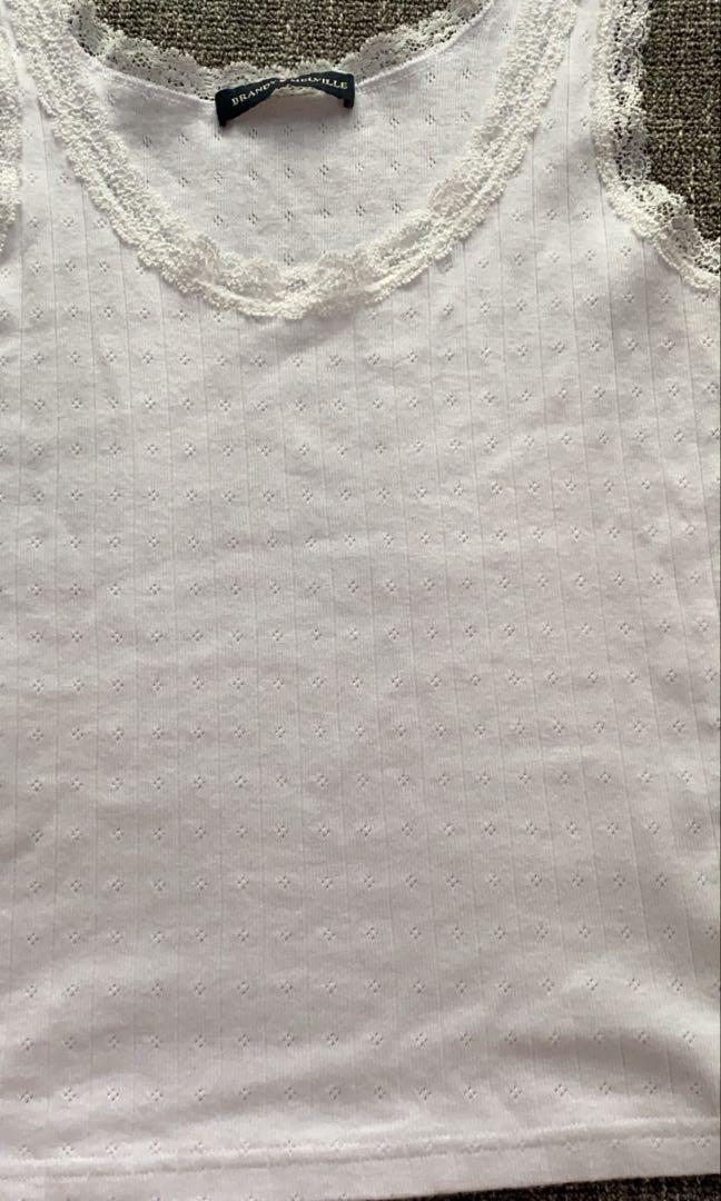 Brandy Melville NWOT Ronnie Long Lace Tank in Grey Gray - $9 - From Megan